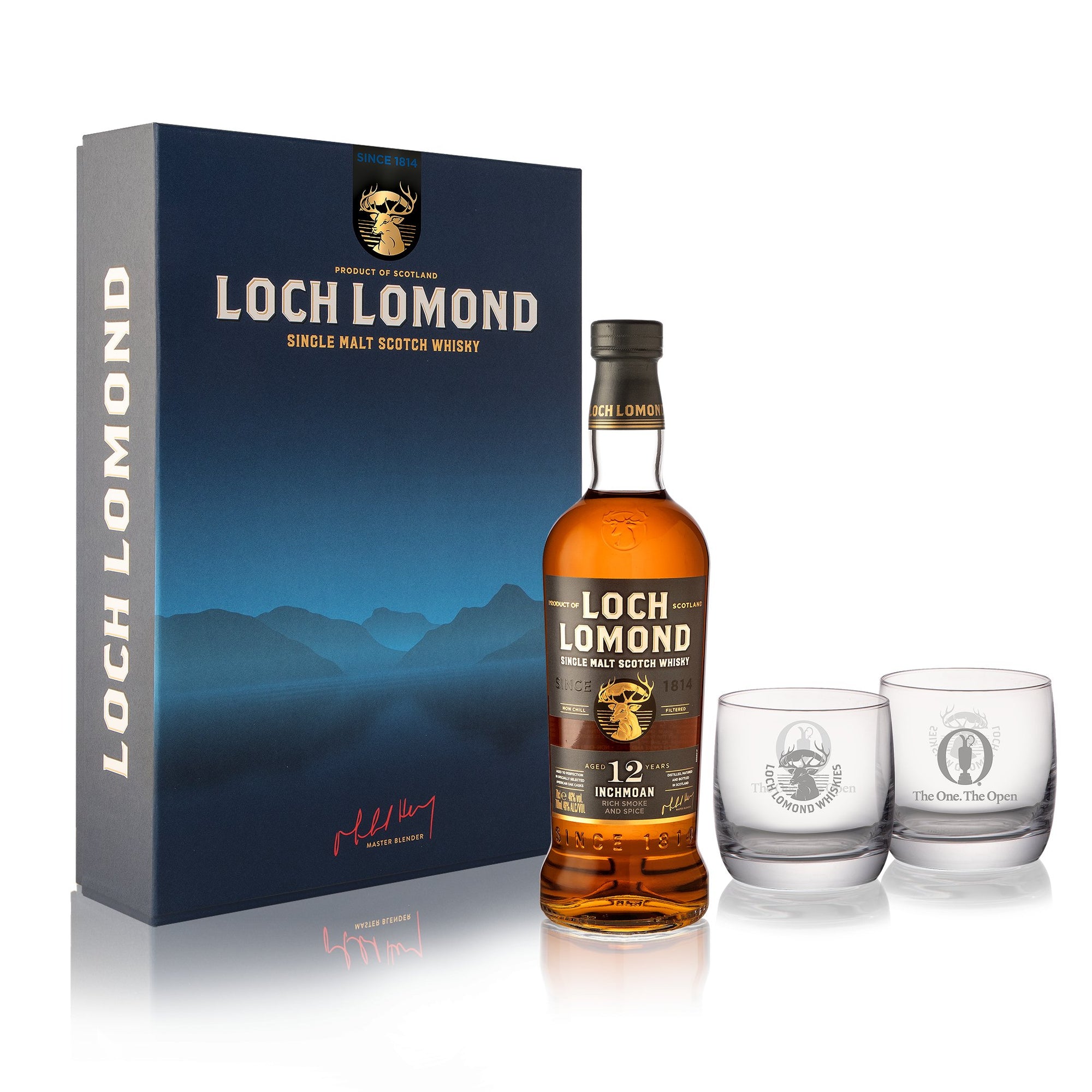 Loch Lomond 12 Year Old Inchmoan Whisky & Glass Box Set (70cl) - Loch Lomond Group