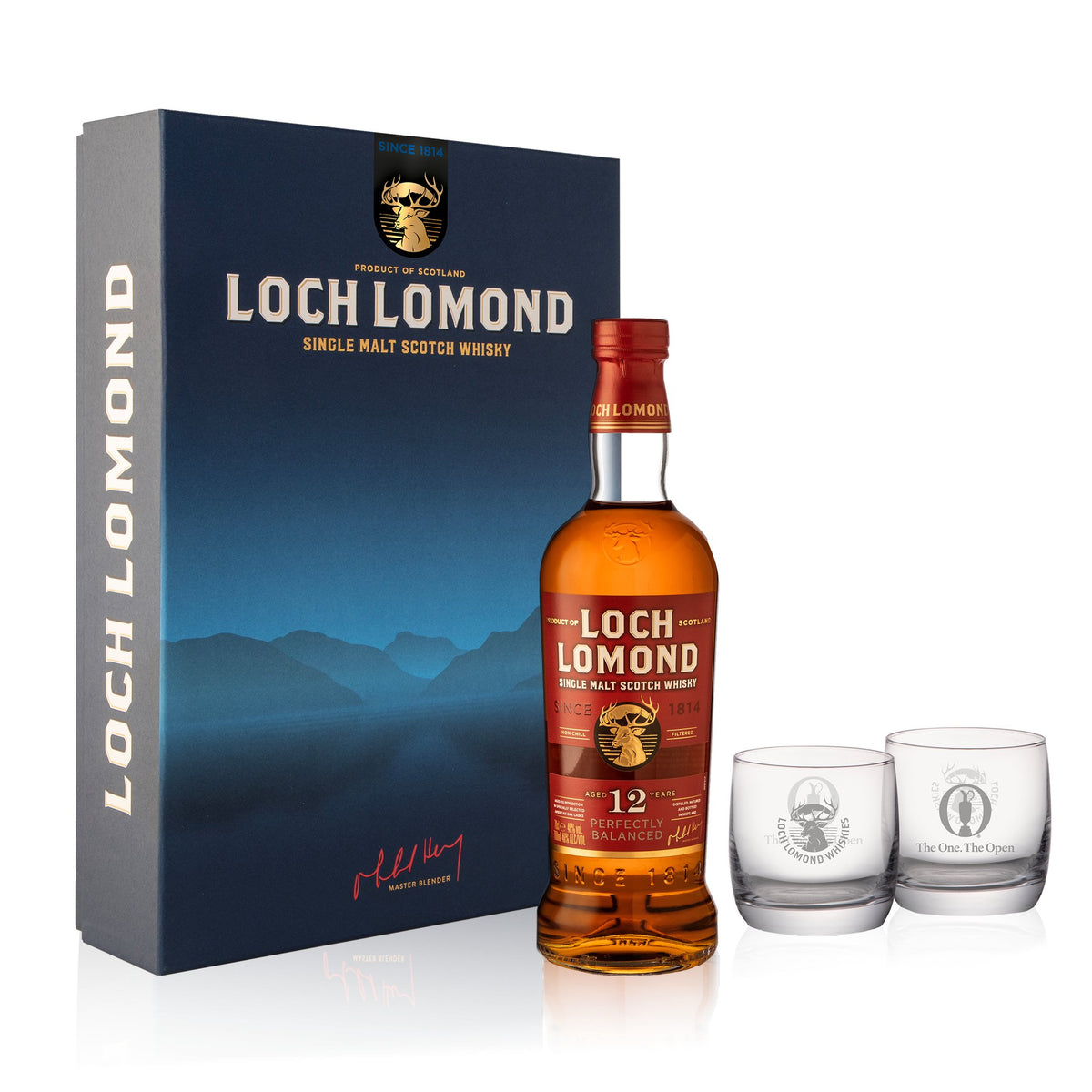 Loch Lomond 12 Year Old Whisky &amp; Glass Gift Set (70cl) - Loch Lomond Group