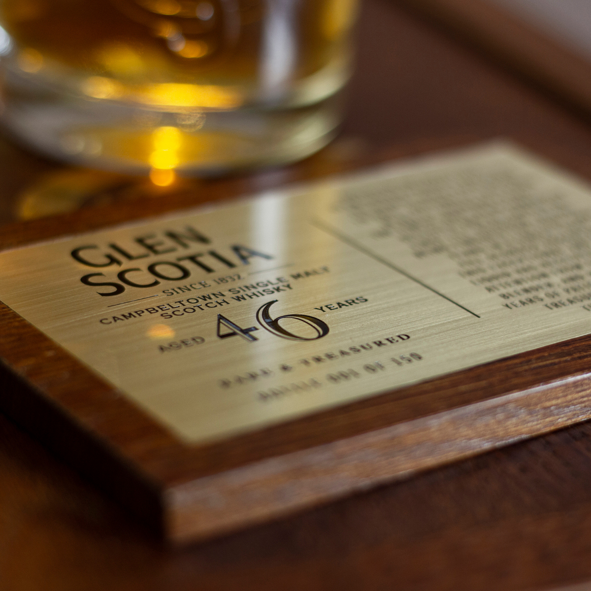 Glen Scotia 46 Year Old Whisky Plaque