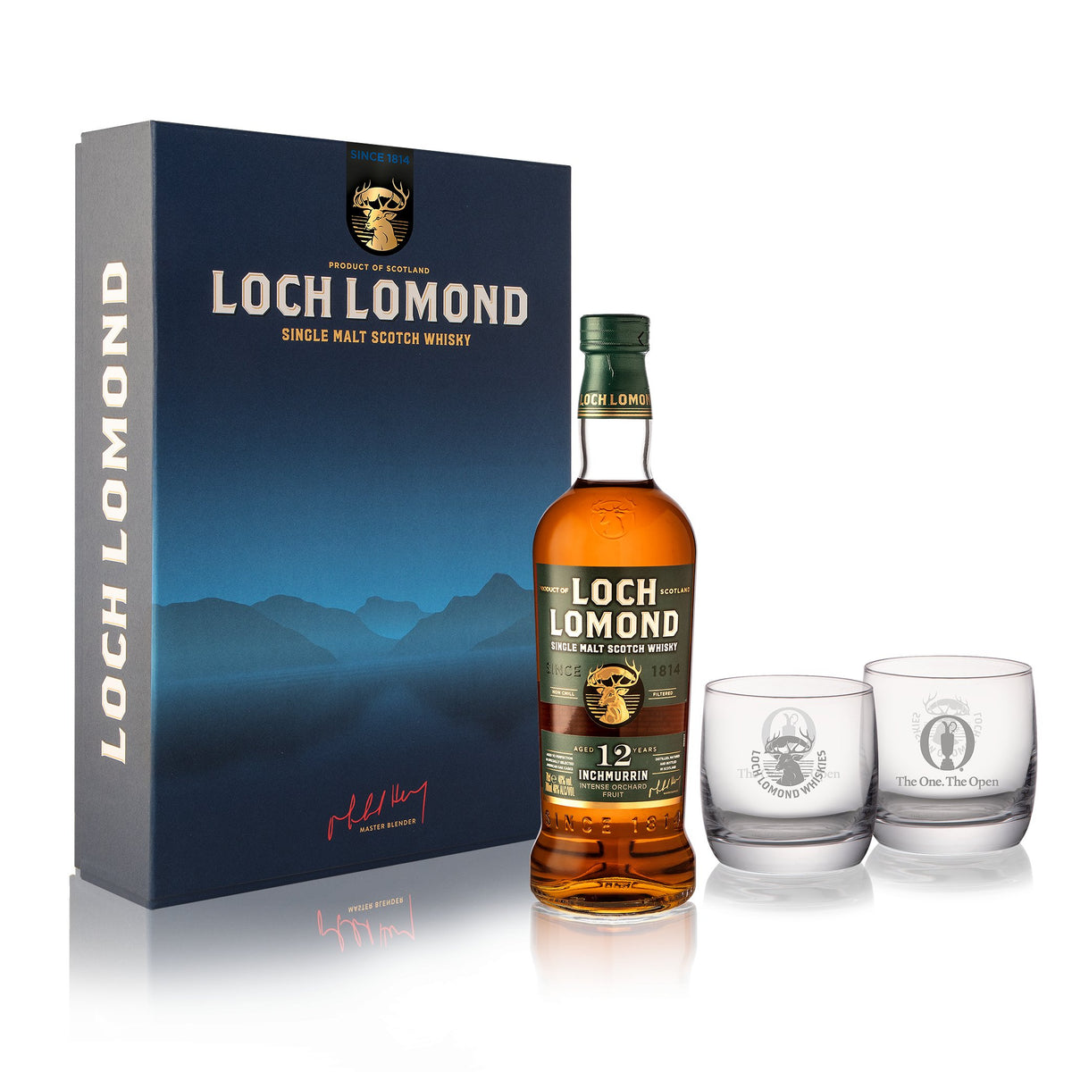 Loch Lomond 12 Year Old Inchmurrin Whisky &amp; Glass Box Set (70cl) - Loch Lomond Group