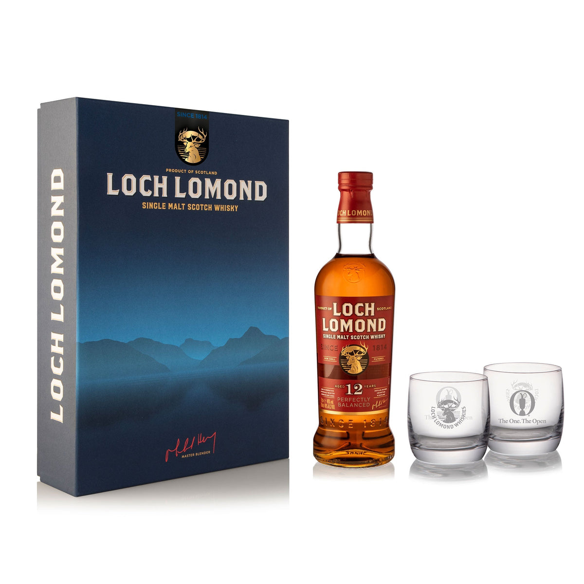 Loch Lomond 12 Year Old Whisky &amp; Glass Gift Set (70cl) - Loch Lomond Group