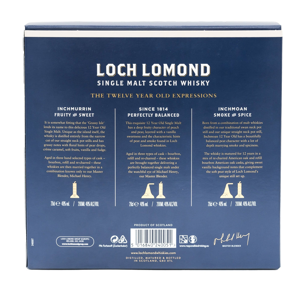 Loch Lomond 12 Year Old Whisky Miniatures Gift Set (3x5cl) - Loch Lomond Group