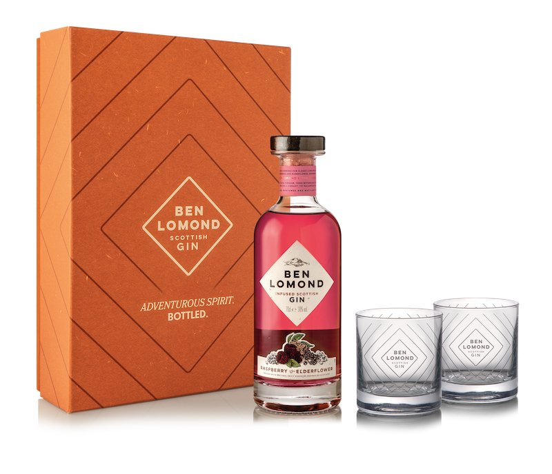 Raspberry &amp; Elderflower Gin Gift Set - Loch Lomond Group