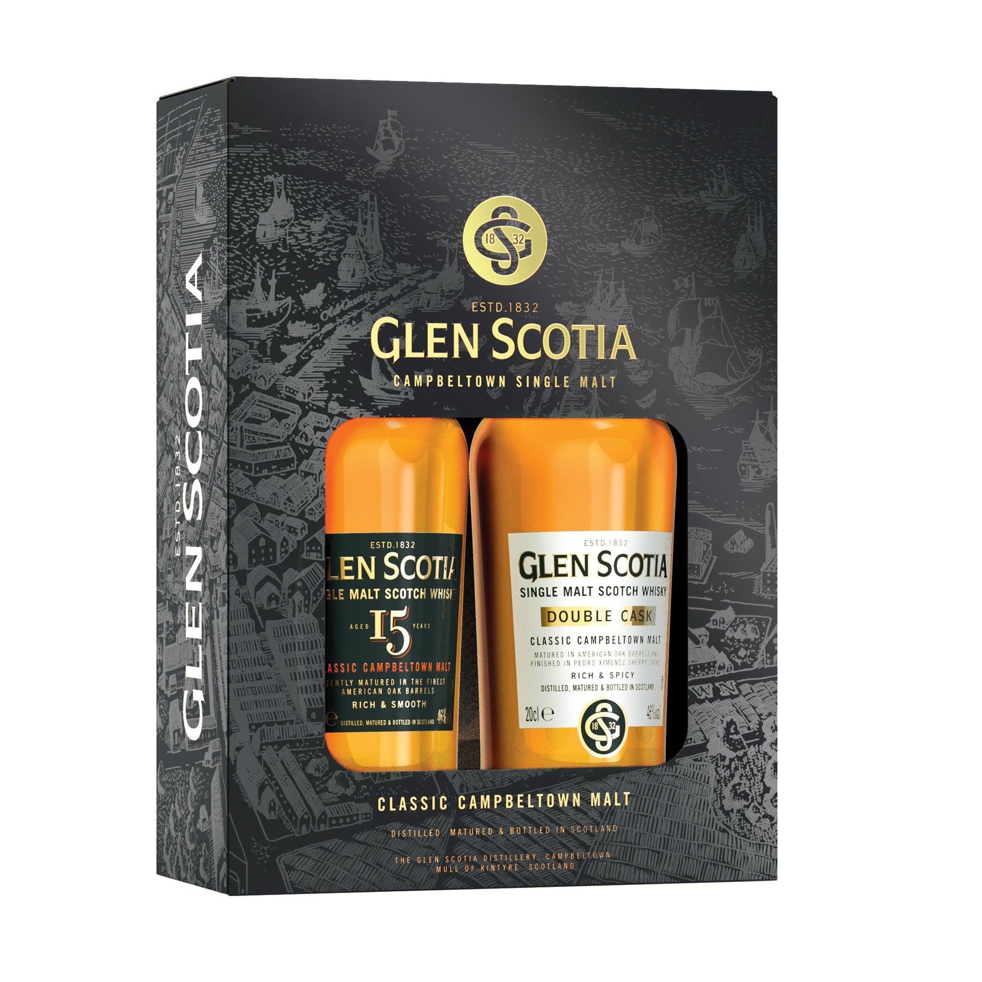 Single Malt Whisky Gift Set - Double Cask & 15 Year Old Scotch - Loch Lomond Group
